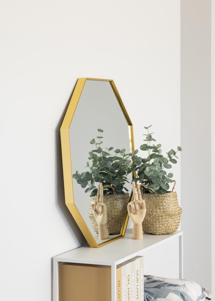 KAILA Spejl Octagon Gold 70 cm Ø