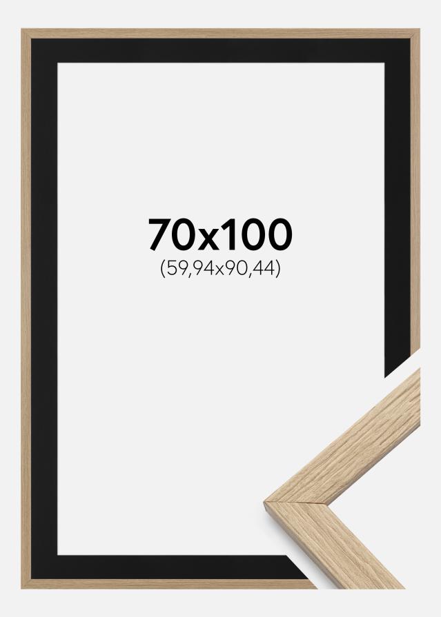 Ramme Stilren Eg 70x100 cm - Passepartout Sort 24x36 inches