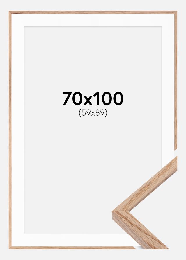 Ramme E-Line Eg 70x100 cm - Passepartout Hvid 60x90 cm