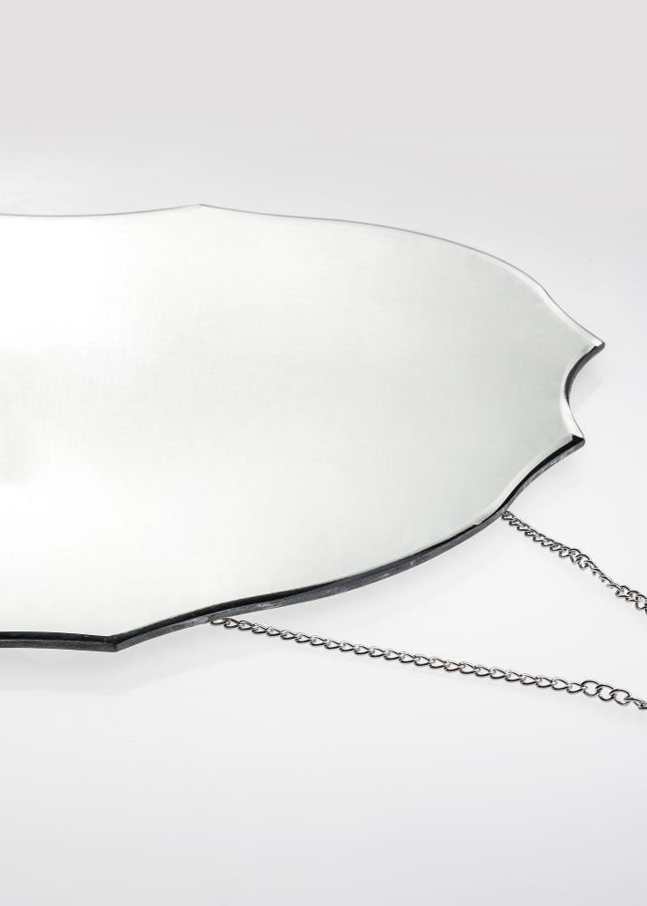 Spejl Oval Vintage Bevelled Edge with Chain Hanger 39x50 cm