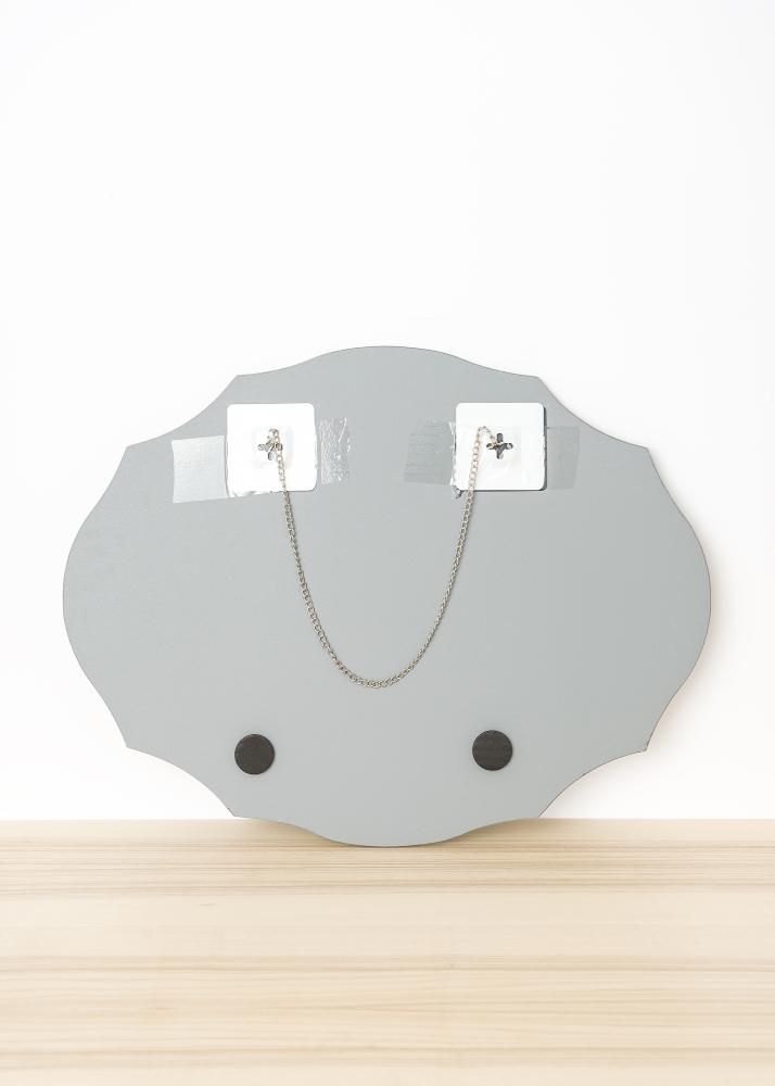 Spejl Oval Vintage Bevelled Edge with Chain Hanger 39x50 cm