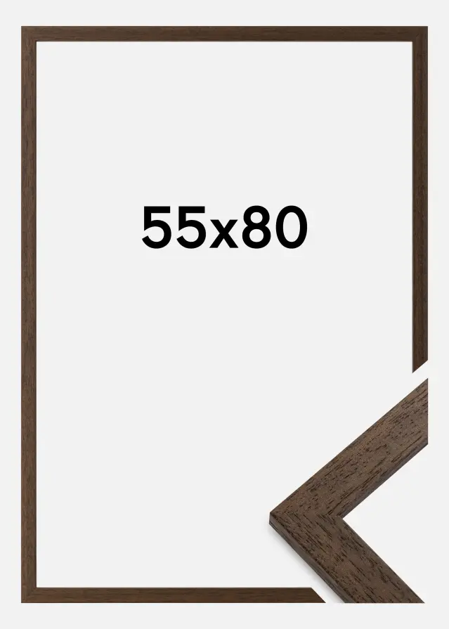 Ramme Brown Wood Akrylglas 55x80 cm