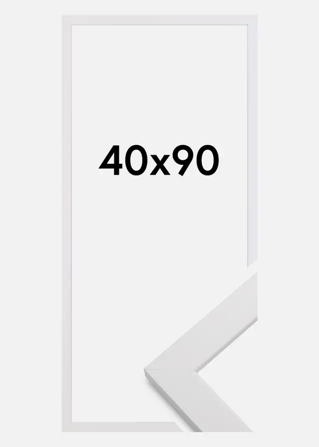 Ramme White Wood Akrylglas 40x90 cm
