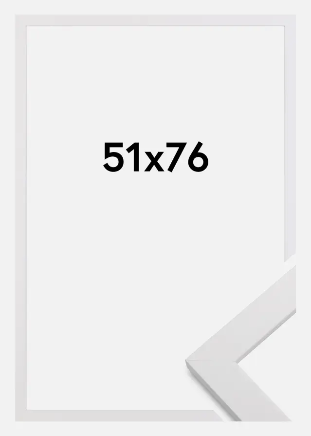 Ramme White Wood Akrylglas 51x76 cm