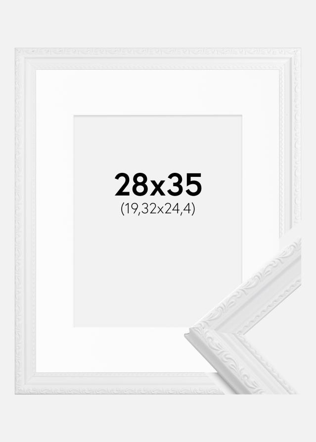 Ramme Abisko Hvid 28x35 cm - Passepartout Hvid 8x10 inches
