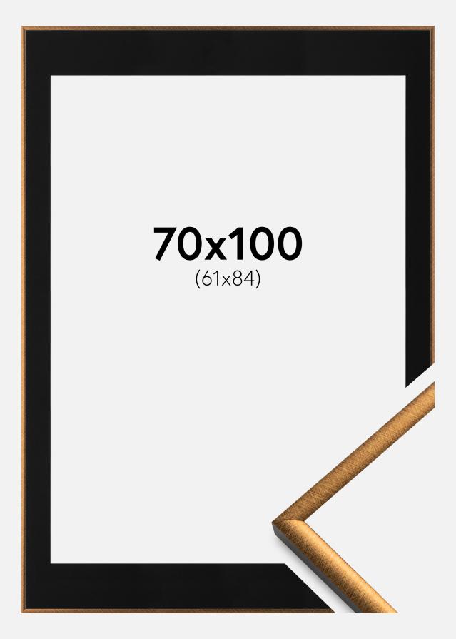 Ramme New Lifestyle Bronze 70x100 cm - Passepartout Sort 62x85 cm