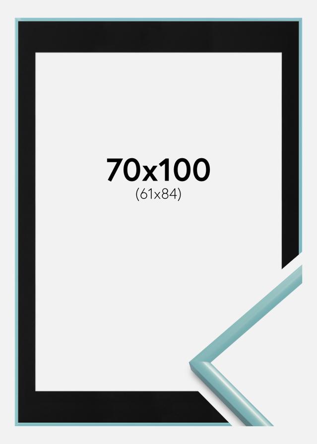 Ramme New Lifestyle Turkis 70x100 cm - Passepartout Sort 62x85 cm