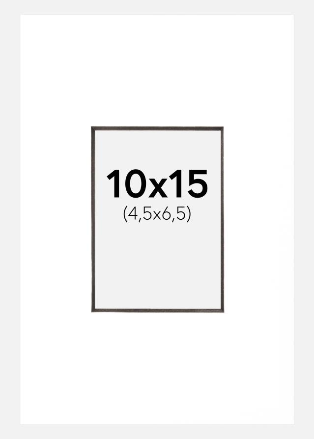 Passepartout Hvid (Sort kerne) 10x15 cm (4,5x6,5 cm)