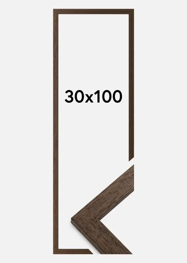 Ramme Brown Wood Akrylglas 30x100 cm