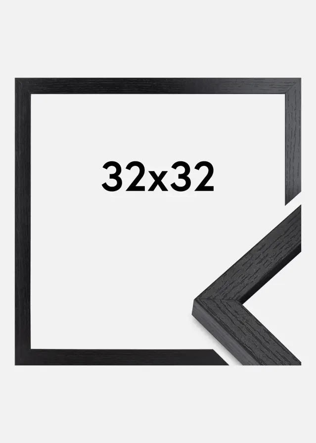 BGA Boksramme Akrylglas Sort 32x32 cm