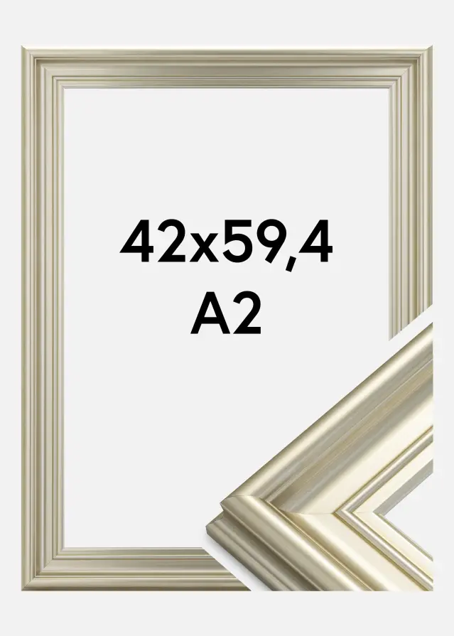 Ramme Mora Premium Sølv 42x59,4 cm (A2)