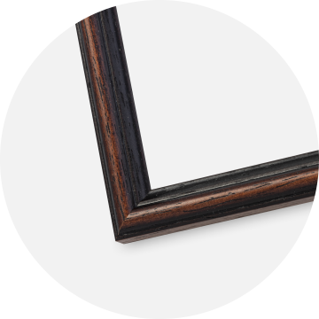 Ramme Horndal Valnød 40x40 cm - Passepartout Hvid 32x32 cm