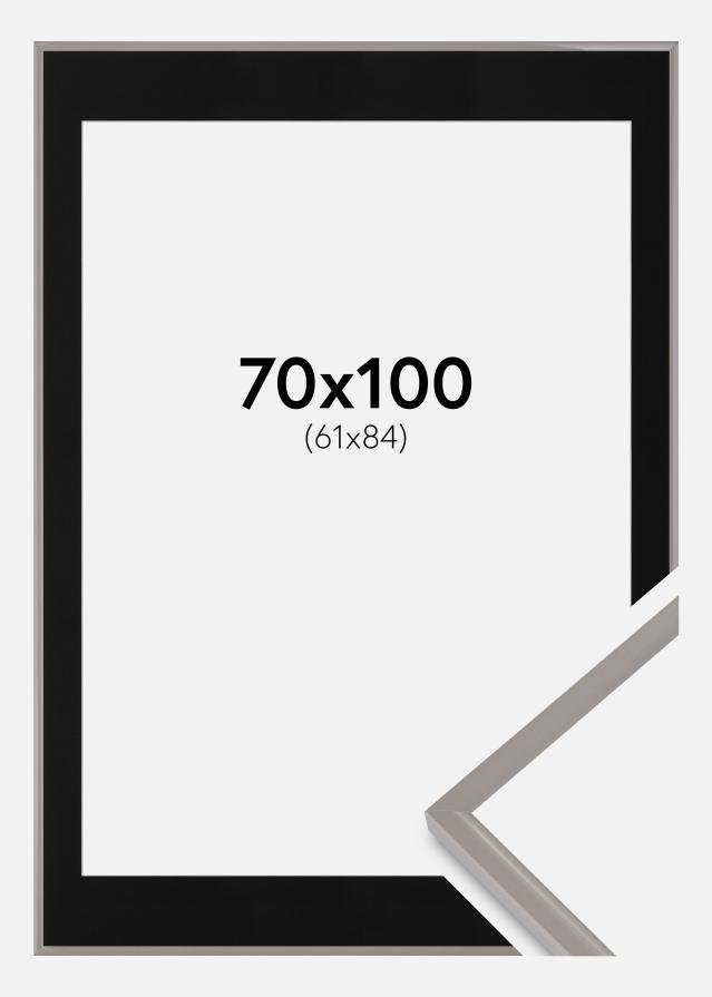 Ramme New Lifestyle Earth Grey 70x100 cm - Passepartout Sort 62x85 cm