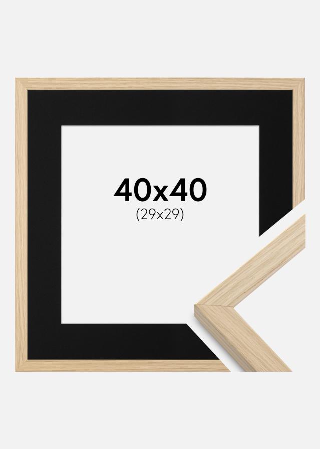 Ramme Grimsåker Eg 40x40 cm - Passepartout Sort 30x30 cm