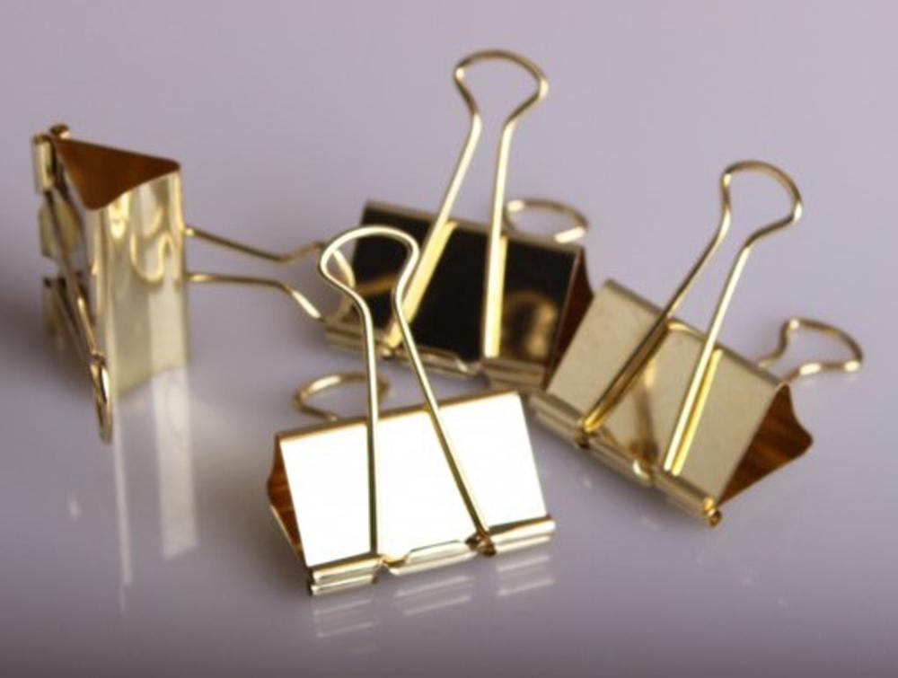 Klipp till Plakater 51 mm Guld - 4-pak