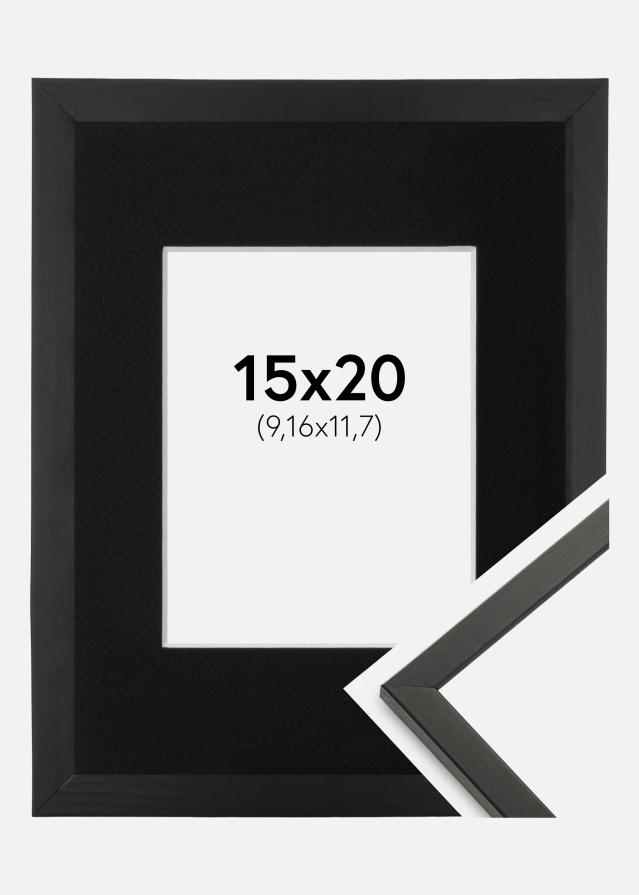 Ramme Galant Sort 15x20 cm - Passepartout Sort 4x5 inches