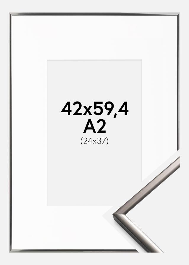 Ramme New Lifestyle Stål 42x59,4 cm (A2) - Passepartout Hvid 25x38 cm