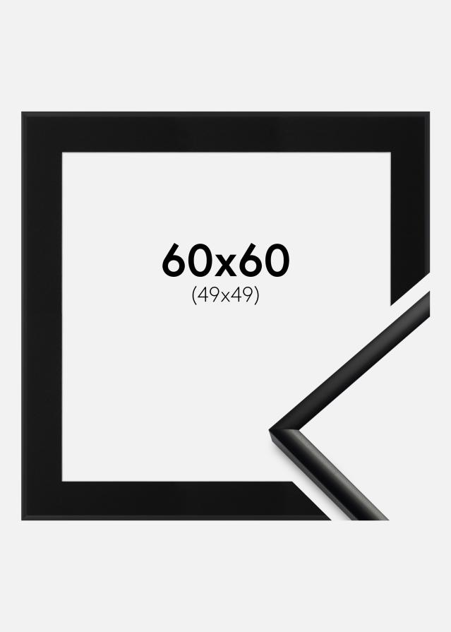 Ramme New Lifestyle Mat Sort 60x60 cm - Passepartout Sort 50x50 cm