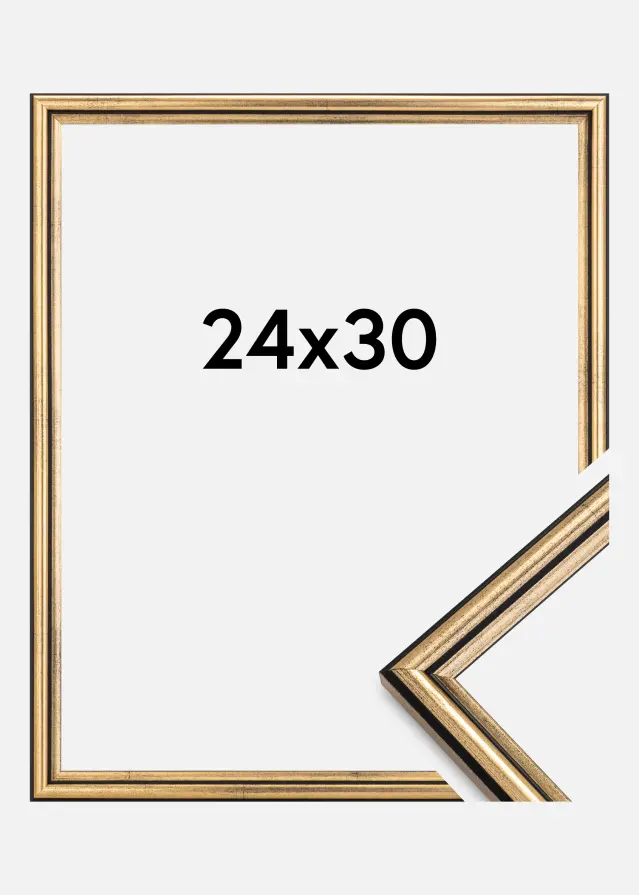 Ramme Horndal Akrylglas Guld 24x30 cm