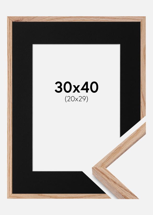 Ramme E-Line Eg 30x40 cm - Passepartout Sort 21x30 cm