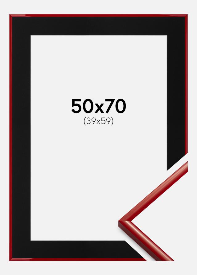 Ramme New Lifestyle Medium Red 50x70 cm - Passepartout Sort 40x60 cm