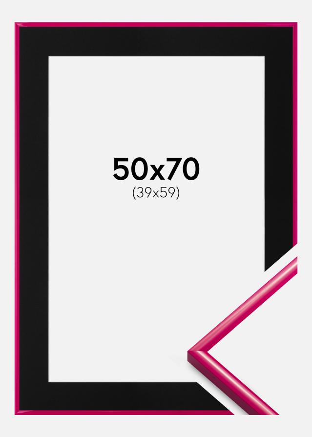 Ramme New Lifestyle Mørk Rosa 50x70 cm - Passepartout Sort 40x60 cm