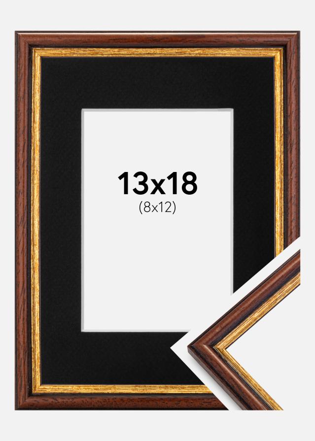 Ramme Horndal Brun 13x18 cm - Passepartout Sort 9x13 cm