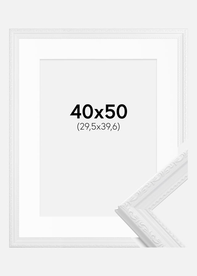 Ramme Abisko Hvid 40x50 cm - Passepartout Hvid 12x16 inches