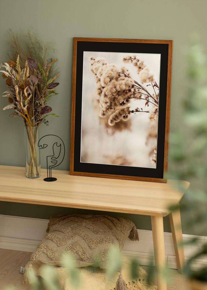 Ramme Stilren Warm Brown 70x100 cm - Passepartout Sort 59,4x84 cm (A1)