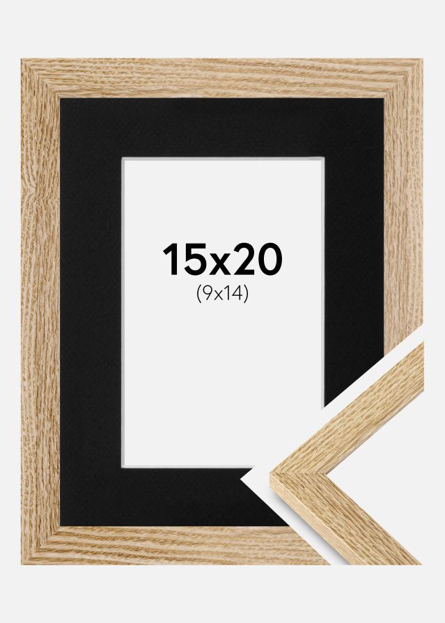 Ramme Selection Eg 15x20 cm - Passepartout Sort 10x15 cm