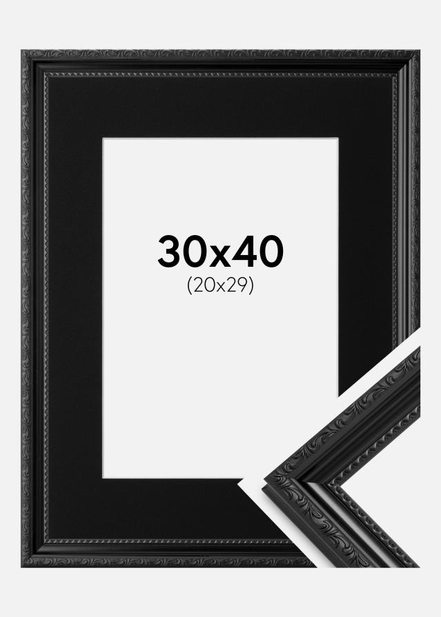 Ramme Abisko Sort 30x40 cm - Passepartout Sort 21x30 cm