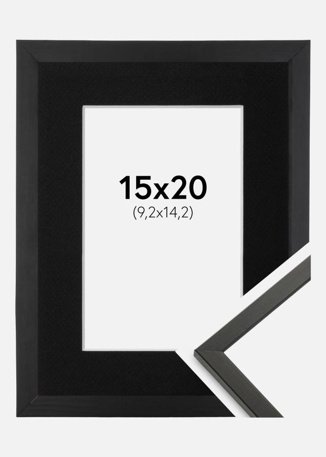 Ramme Galant Sort 15x20 cm - Passepartout Sort 4x6 inches