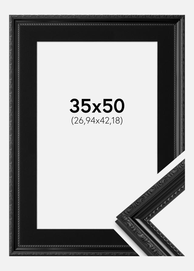 Ramme Abisko Sort 35x50 cm - Passepartout Sort 11x17 inches