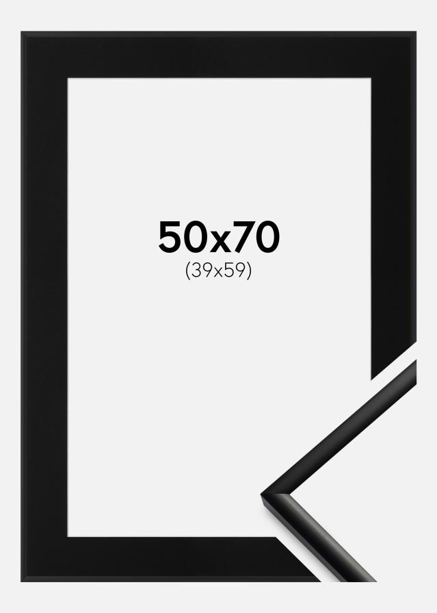 Ramme New Lifestyle Mat Sort 50x70 cm - Passepartout Sort 40x60 cm
