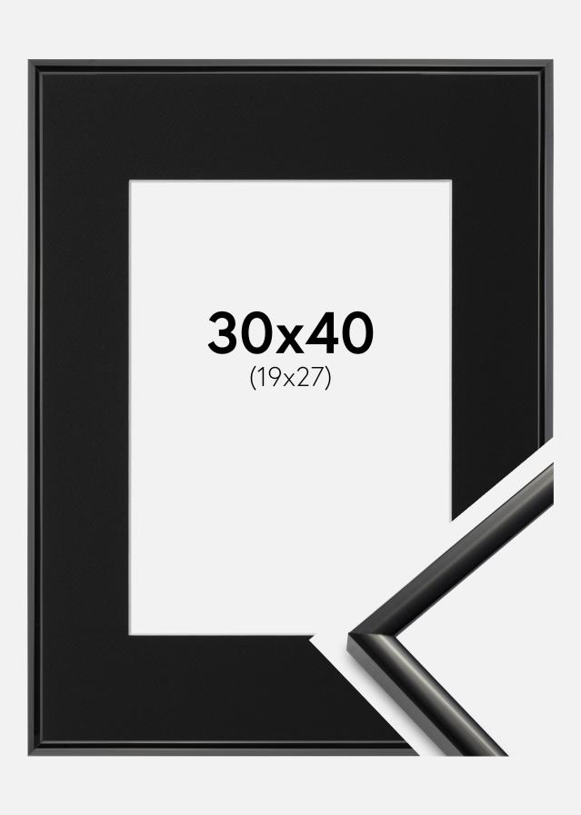 Ramme New Lifestyle Sort 30x40 cm - Passepartout Sort 20x28 cm
