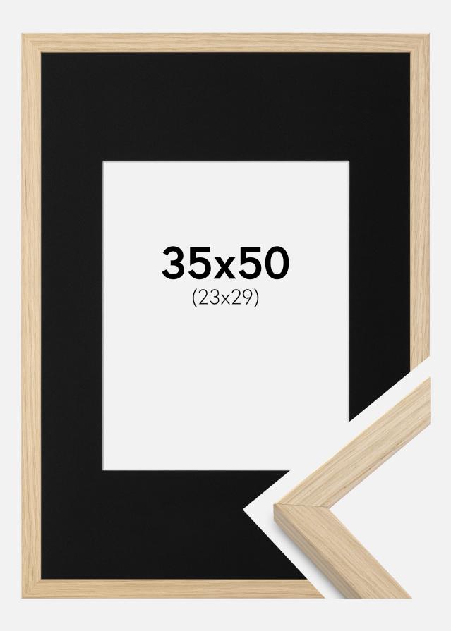 Ramme Grimsåker Eg 35x50 cm - Passepartout Sort 24x30 cm