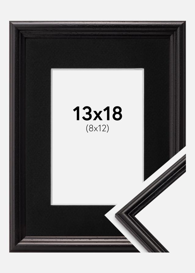 Ramme Horndal Sort 13x18 cm - Passepartout Sort 9x13 cm