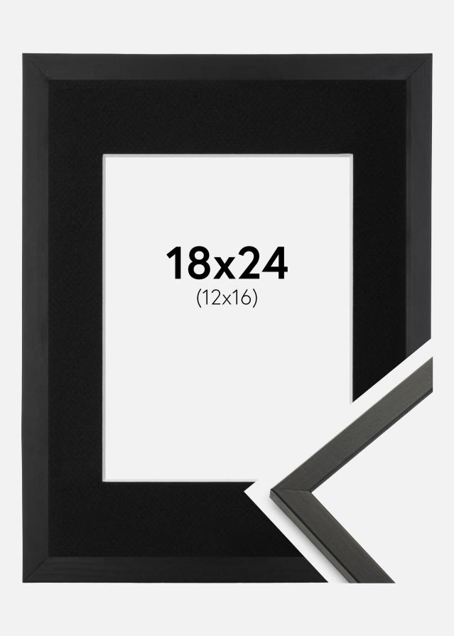 Ramme Galant Sort 18x24 cm - Passepartout Sort 13x17 cm