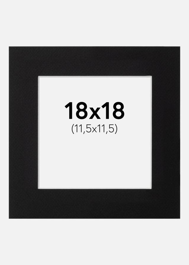 Passepartout Canson Sort (Hvid kerne) 18x18 cm (11,5x11,5)