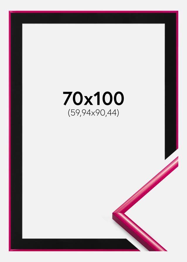 Ramme New Lifestyle Mørk Rosa 70x100 cm - Passepartout Sort 24x36 inches