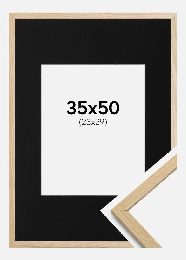 Ramme Edsbyn Eg 35x50 cm - Passepartout Sort 24x30 cm