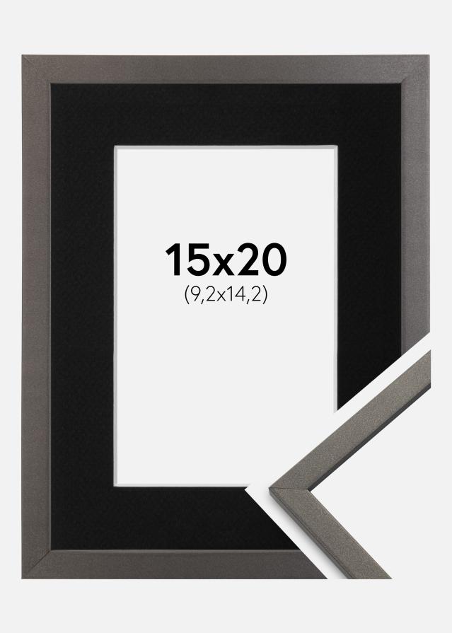 Ramme Edsbyn Grafit 15x20 cm - Passepartout Sort 4x6 inches