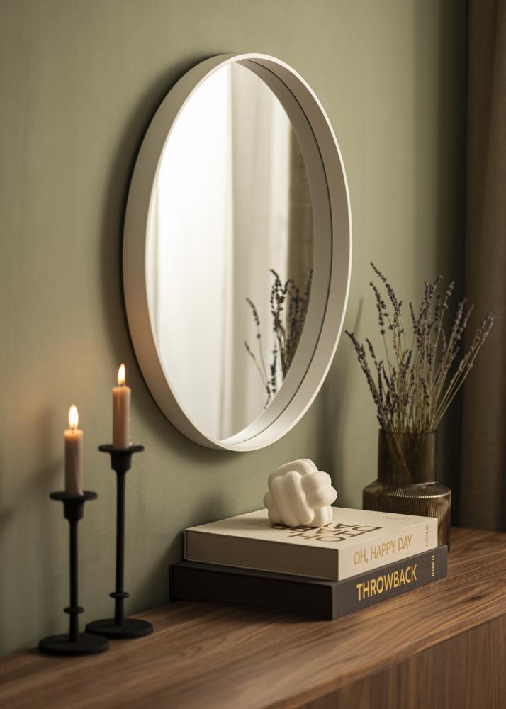 Spejl Reflection Hvid 60 cm Ø