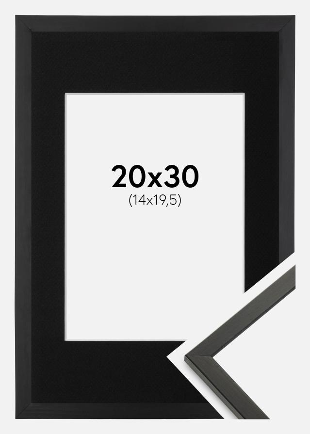 Ramme Galant Sort 20x30 cm - Passepartout Sort 15x21 cm (A5)