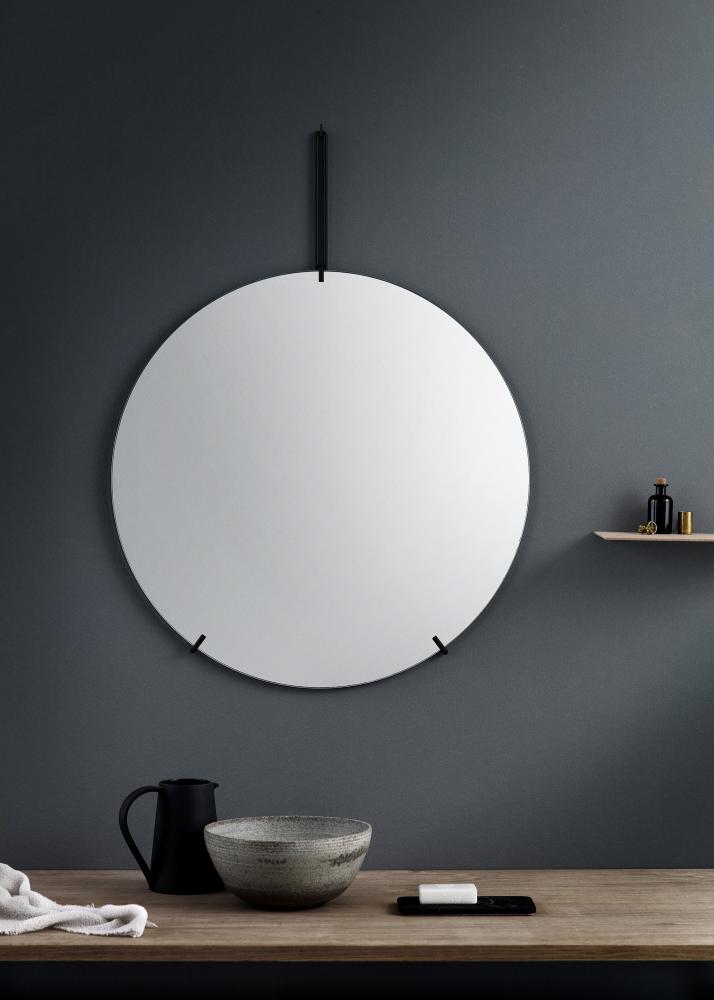 Moebe Wall Mirror Sort 70 cm Ø