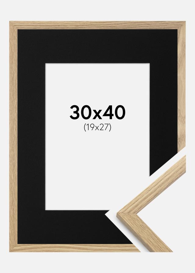 Ramme Trendy Eg 30x40 cm - Passepartout Sort 20x28 cm