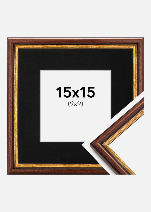 Ramme Horndal Brun 15x15 cm - Passepartout Sort 10x10 cm