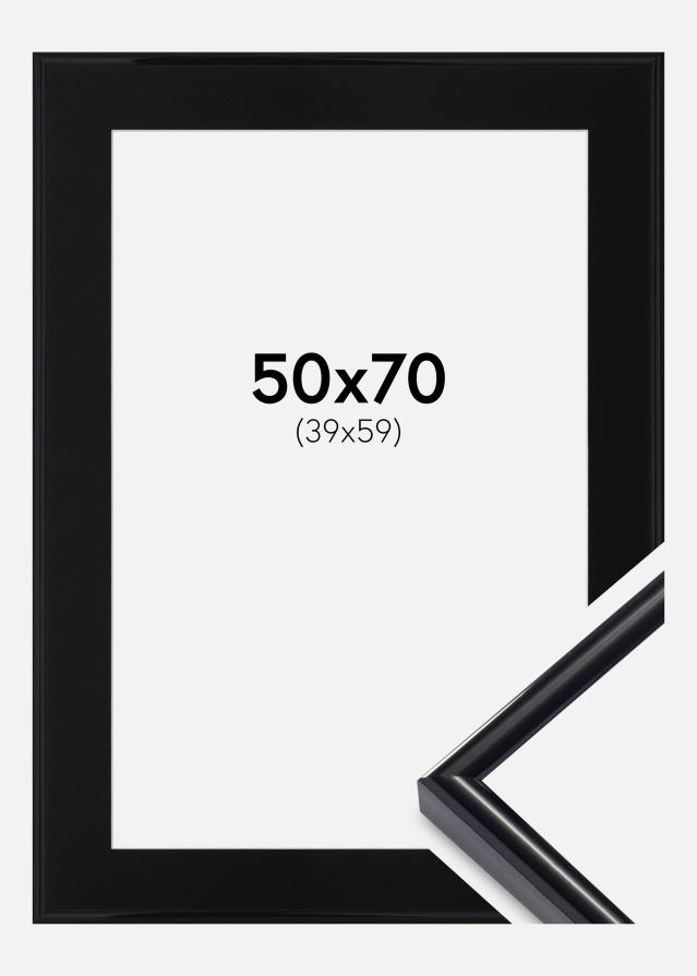Ramme Victoria Sort 50x70 cm - Passepartout Sort 40x60 cm