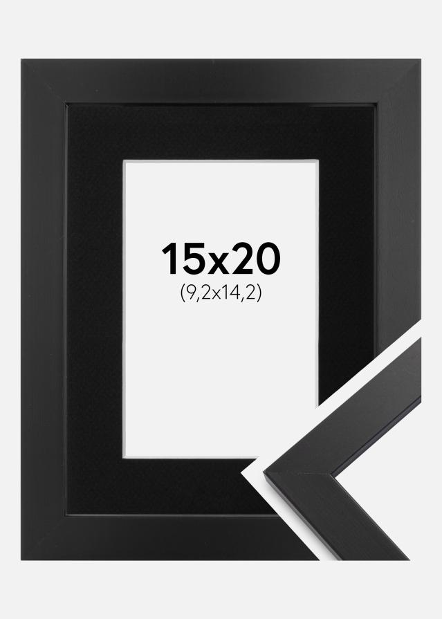 Ramme Black Wood 15x20 cm - Passepartout Sort 4x6 inches