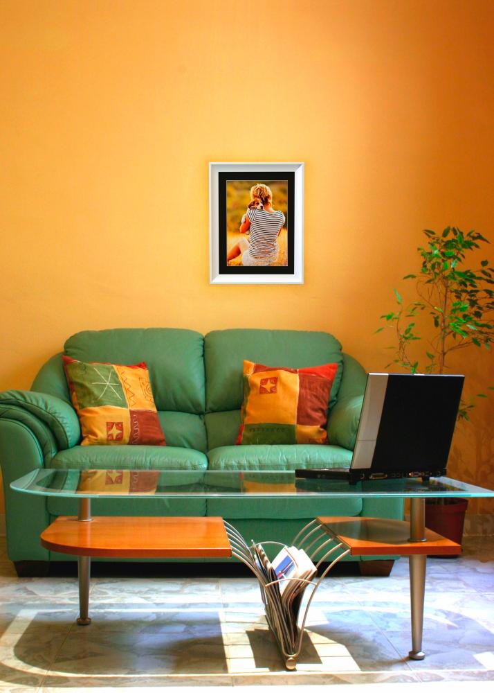 Ramme Öjaren Hvid 70x100 cm - Passepartout Sort 62x93 cm